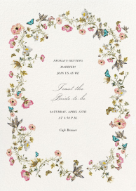 Blue Butterflies - Bridal Shower Invitation by  Monique Lhuillier