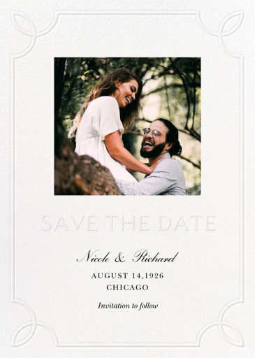 Embossed Border - Save the Date by Paperless Post