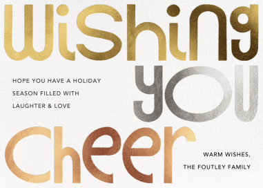 Wishing You Cheer - Christmas Card by Paperless Post
