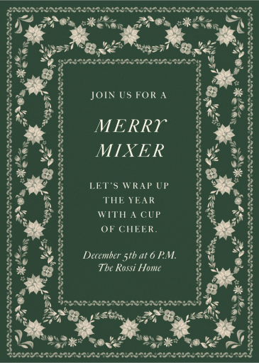 Opulent Border - Holiday Party Invitation by Martha Stewart