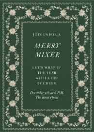 Opulent Border - Holiday Party Invitation by Martha Stewart