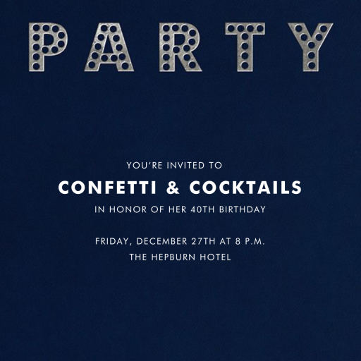 Marquee Lights - Birthday Invitation by Paperless Post