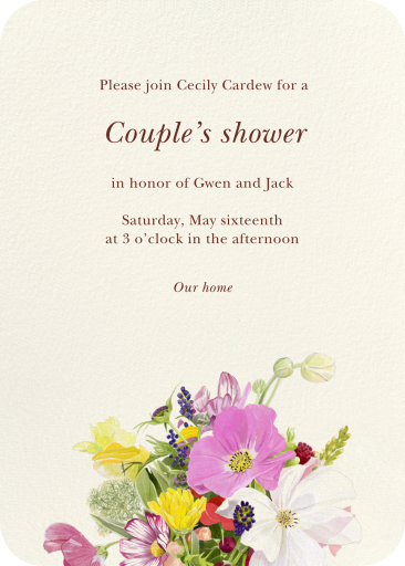 Budding Bouquet - Bridal Shower Invitation by Felix Doolittle