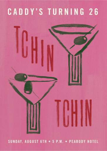 Modern Martini - Invitation by Phthalo Ruth