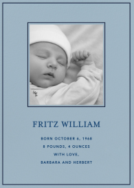 Debossed Details - Birth Announcement by Sugar Paper