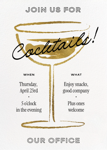 Cocktail Impression - Cocktail Party Invitation by Paperless Post