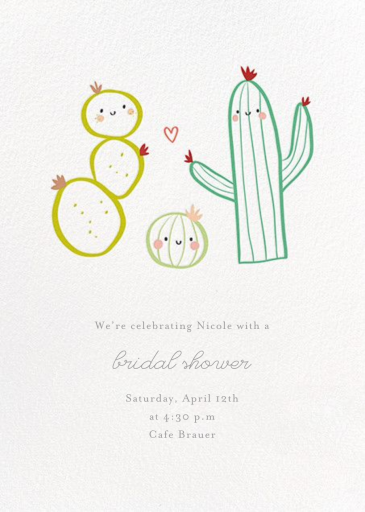 Prickly Pals - Bridal Shower Invitation by Little Cube