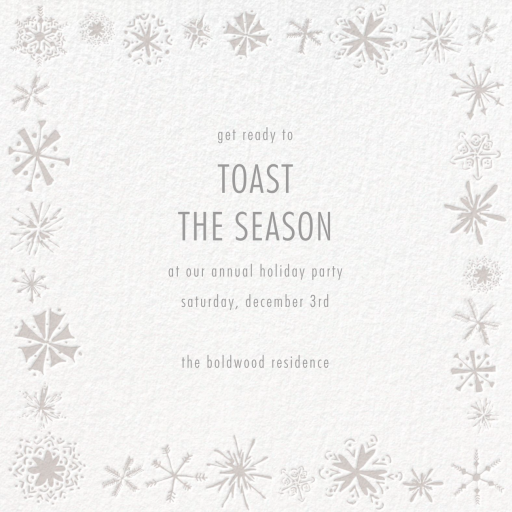 Freehand Snowflake - Holiday Save the Date by Paperless Post