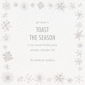 Freehand Snowflake - Holiday Save the Date by Paperless Post