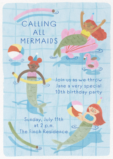 Mermaid Lessons - Invitation by Paperless Post