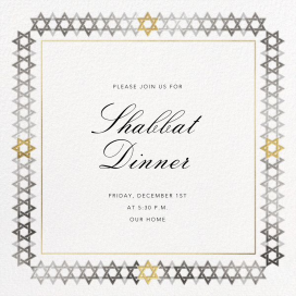 Star of David Border - Religious Invitation by Paperless Post