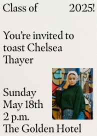 Happy Spaces - Graduation Announcement by Goods Gang