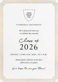 Golden University (Customizable Template) - Invitation by Paperless Post