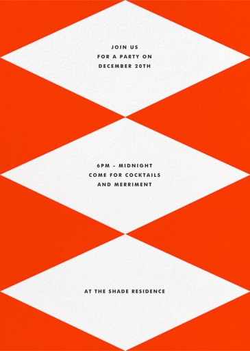 Deco Invite - Holiday Party Invitation by The Indigo Bunting - Back