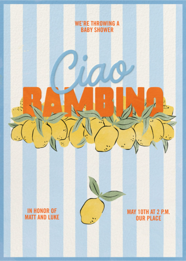 Hello Lemons - Baby Shower Invitation by Paperless Post