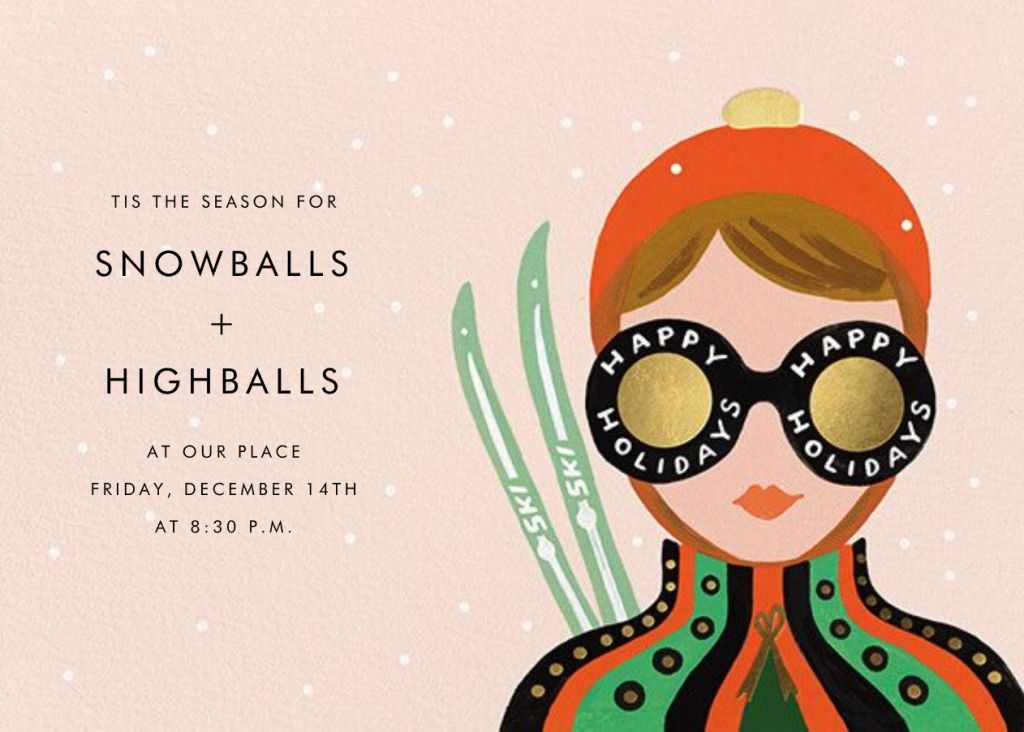 Ski Shades Invitation