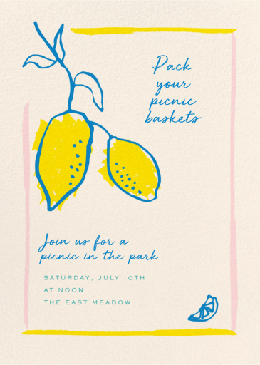 Squeeze the Day - Summer Party Invitation by Pulp Templates Co.