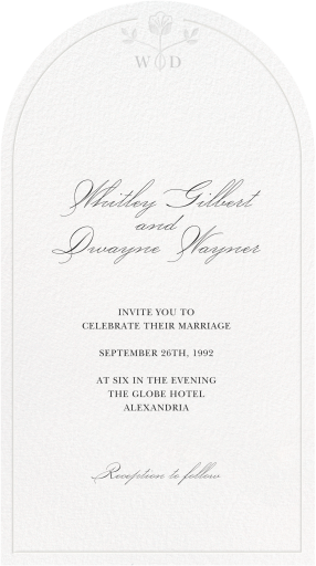 Minimalist Arch Wedding Invitation