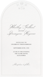 Arched Simple Initials Invitation