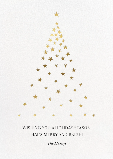 Starry Golden Tree - Holiday Card by Paperless Post