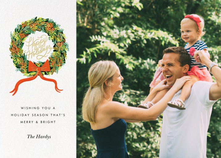 Wintergreen Wreath - Photo - Holiday Card by Rifle Paper Co.