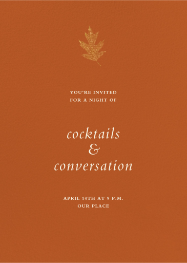 Burnt Caramel (Tall) - Fall Party Invitation by Paperless Post