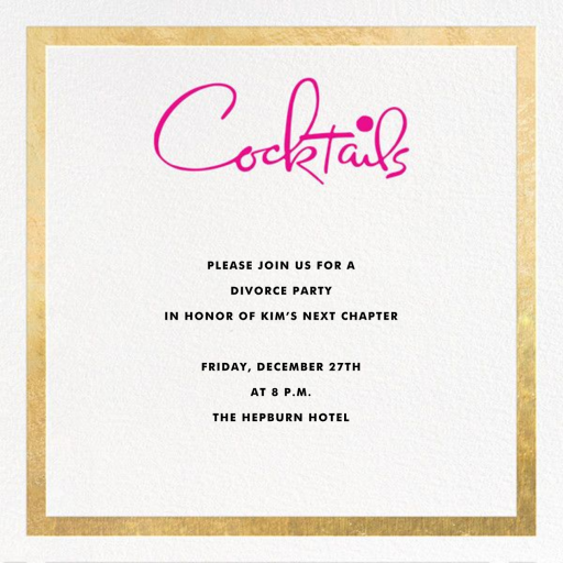 Classic Vintage - Divorce Party Invitation by kate spade new york