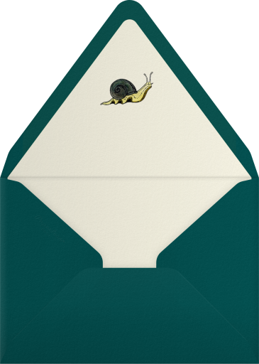 Whimsical Snail Border Invitation Envelope