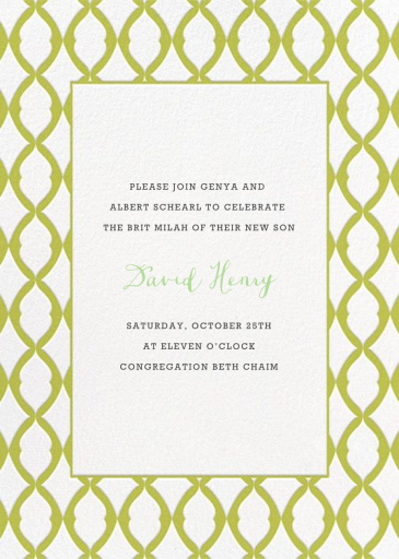 Lady Bexborough - Bris/Baby Naming Invitation by Paperless Post