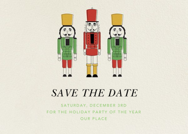 We Three Nutcrackers - Holiday Save the Date by Paperless Post