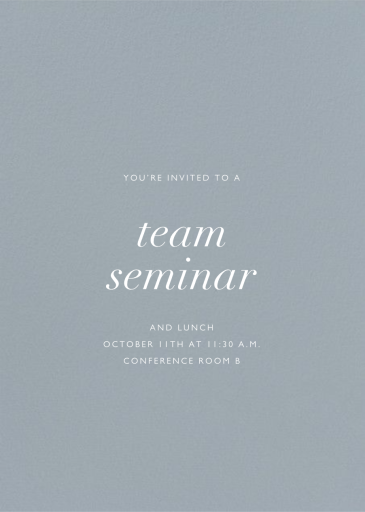 Pacific - Seminar Invitation by Paperless Post