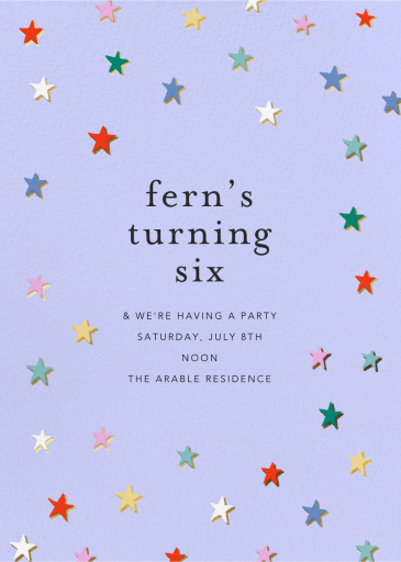 Falling Stars - Birthday Invitation by Ashley G