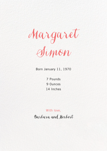 Full-Page Photo Tall (Double-Sided) by Paperless Post - Back