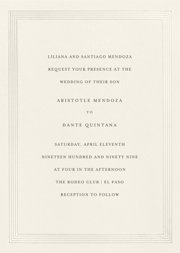 Embossed Elegance - Wedding Invitation by Crane & Co.