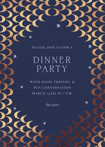 Moon Motif - Dinner Party Invitation by Jungalow