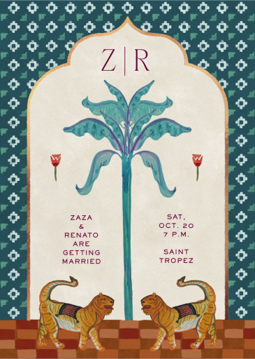 Twin Tigers - Wedding Invitation by Jungalow