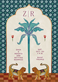 Twin Tigers - Wedding Invitation by Jungalow