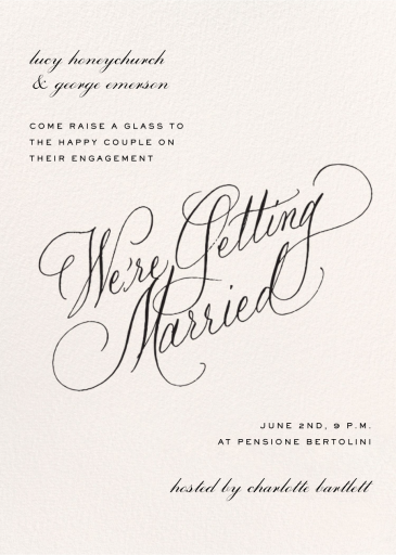 Love in Lettering - Bridal Shower Invitation by Stephanie Fishwick