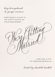 Love in Lettering - Engagement Party Invitation by Stephanie Fishwick