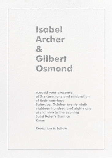 Bauhaus - Wedding Invitation by Crane & Co.