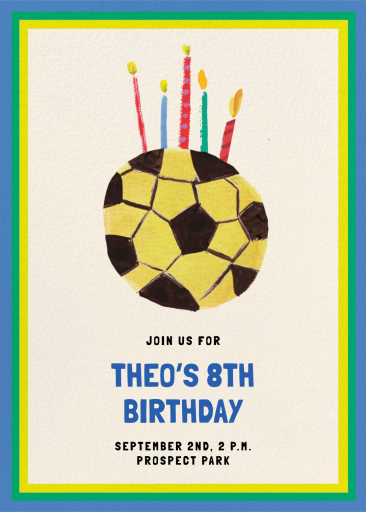 Soccer Ball Birthday Invitation