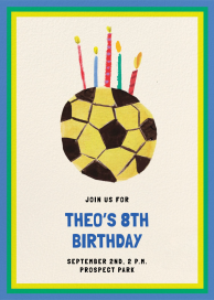 Soccer Ball Birthday Invitation