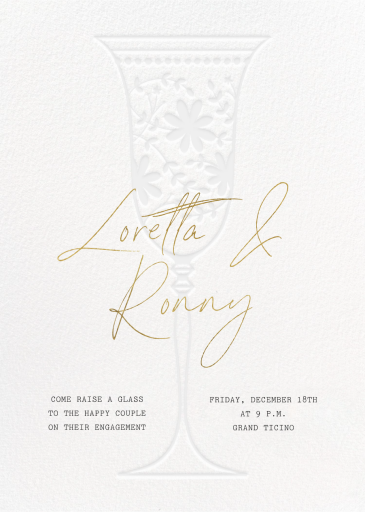 Crystal Flute - Engagement Party Invitation by Paperless Post