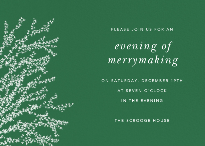 Forsythia Branch (Horizontal) by Paperless Post