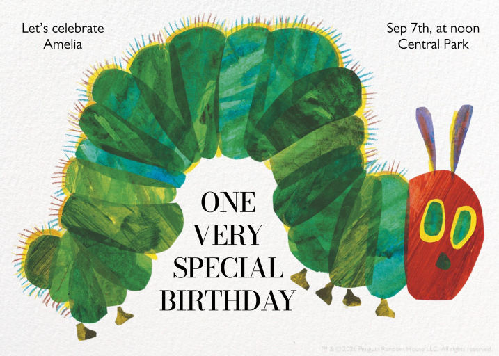 Hungry Caterpillar Invitation