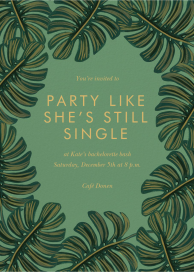 Monstera - Bachelorette Party Invitation by Rifle Paper Co.
