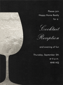 Wineglass Foil - Cocktail Party Invitation by Paperless Post
