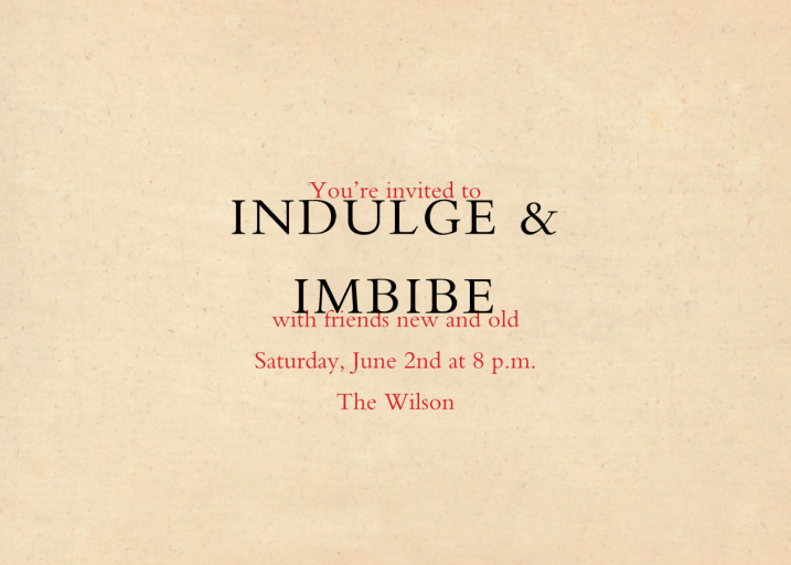 Red Letter Party (Invitation) - Celebration Invitation by John Derian - Back