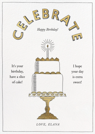 Golden Frosting - Greeting Card by Martha Stewart