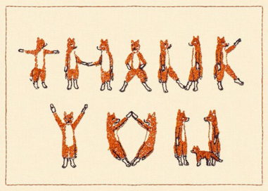 Foxy Thanks - Thank You Card by Coral & Tusk